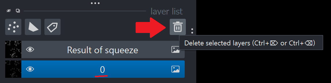 Delete layer