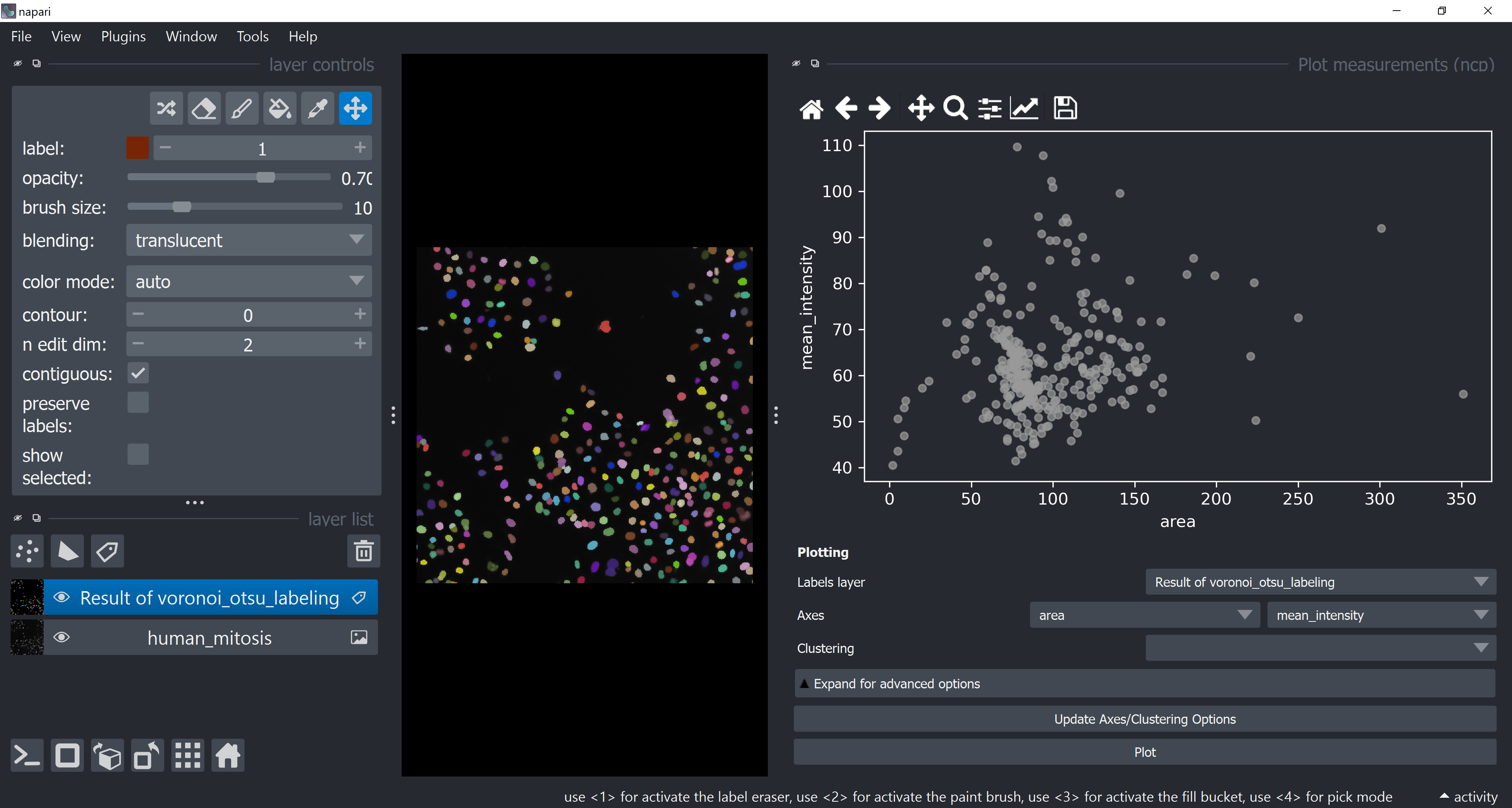 Interactive unsupervised object classification in Napari — DIGS-BB ...