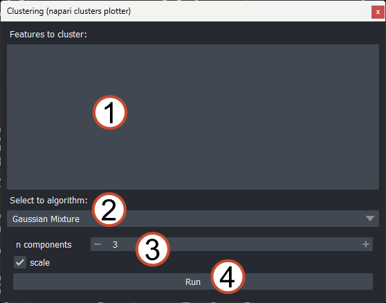 Clustering widget overview