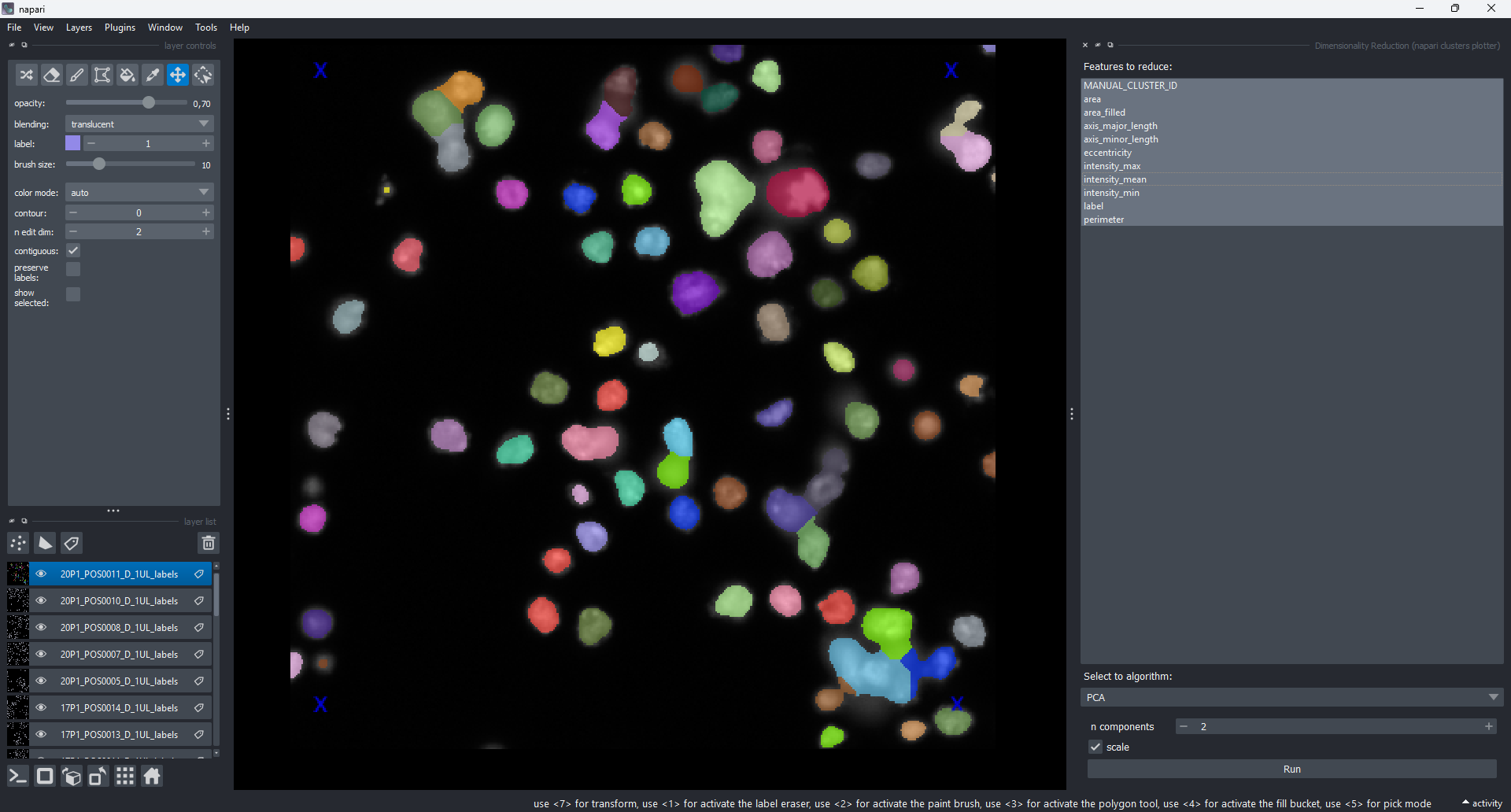 Selecting features for dimensionality reduction